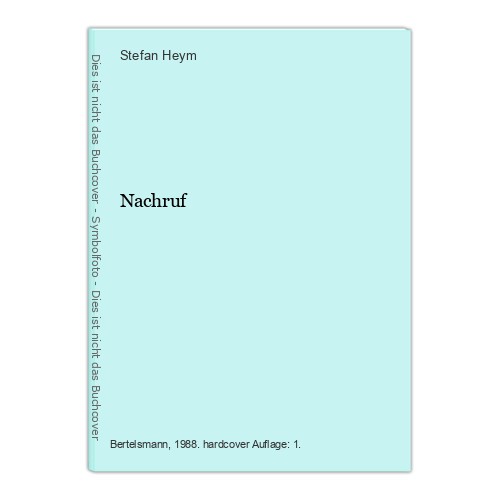 Nachruf heym stefan - nachruf, stefan:
