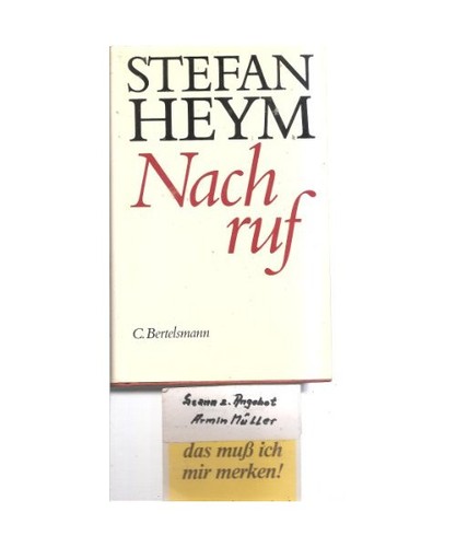 Nachruf heym stefan - nachruf,,
